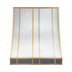 Stainless Steel Range Hood Custom Sloped Design with Brass Trims