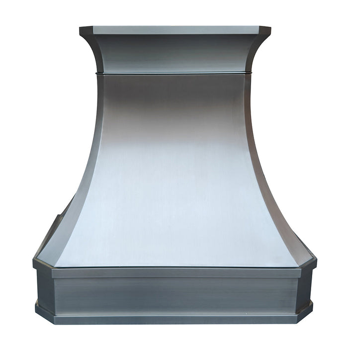 Stainless Steel Range Hood Modern Classic Curved With Crown Molding