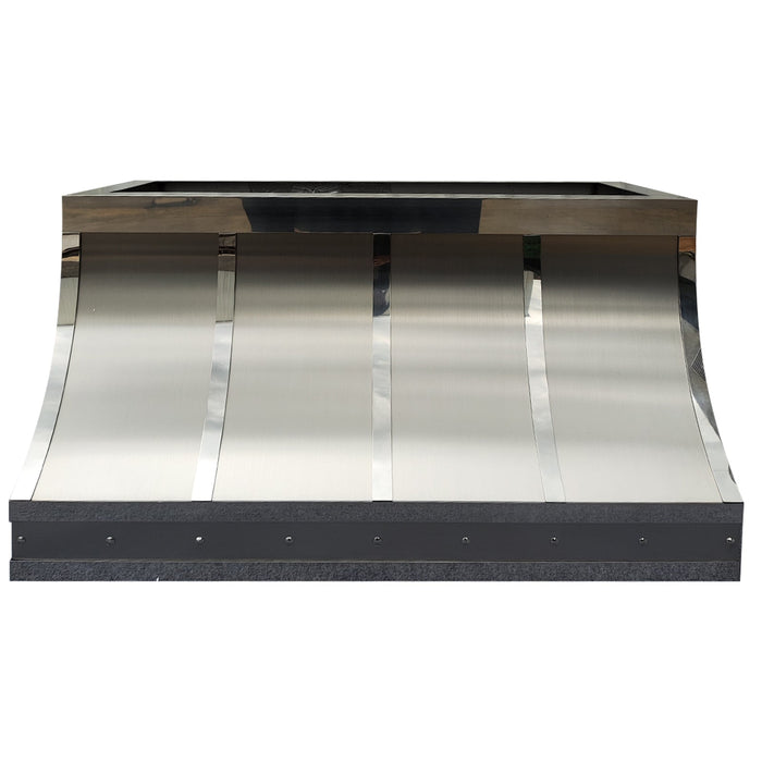 Stainless Steel Range Hood Slope Design Custom Under-Cabinets