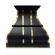 Stainless Steel Range Hood with Polished Brass Straps 30"W x 21"D x 27"H-H1-C4BTRH