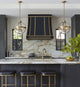 Sweep Black Custom Stainless Steel Range Hood with Crown Molding