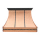 Sweep Custom Island Kitchen Copper Hood with Darken Accents
