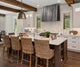 Vintage Zinc Range Hood with Custom Raised Ribs