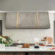 Zinc Range Hood Custom Cement Gray Color with Brass