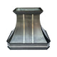 Zinc Range Hood Custom Vintage Blacken with Mirror Bands