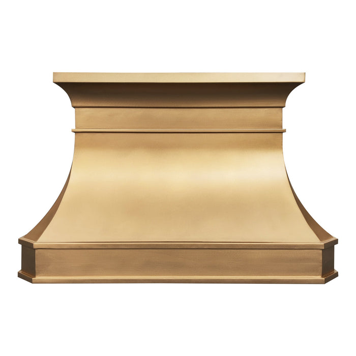 Curved Brass Custom Range Hood