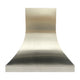 Curved Modern Silver Stainless Steel Range Hood
