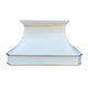 Curved White Stainless Steel Kitchen Vent Hood