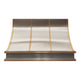 Custom Stainless Steel Slope Kitchen Hood with Brass Straps