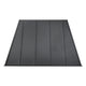 Modern Black Tapered Stainless Steel Range Hood with Raised Ribs