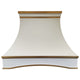 White Stainless Steel Range Hood with Curved Arch