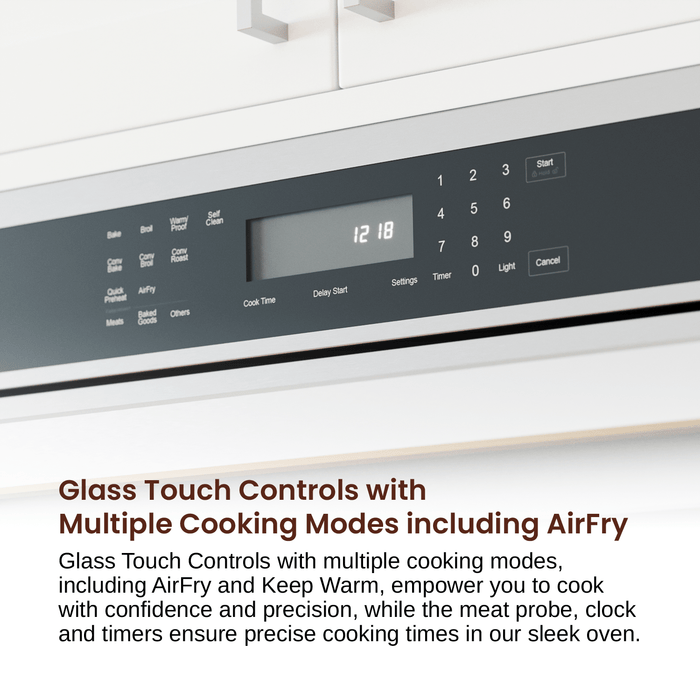 Rangaire 30" Double Electric Wall Oven Self-cleaning Air Fry True Convection Stainless Steel RWOD301GS