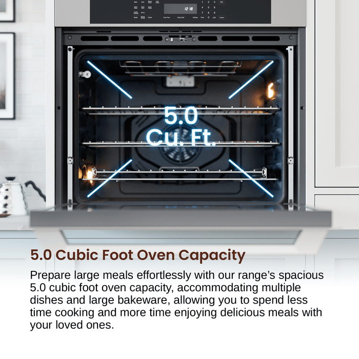 Rangaire 30" Double Electric Wall Oven Self-cleaning Air Fry True Convection Stainless Steel RWOD301GS