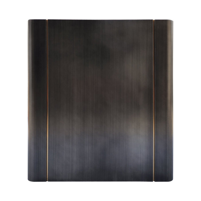 Brushed Gray Stainless Steel Kitchen Stove Hood Custom Round Corner Design