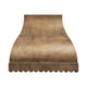 Custom Antique Brass Range Hood with Scalloped Design