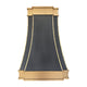 Stainless Steel Black Range Hood Modern Curve