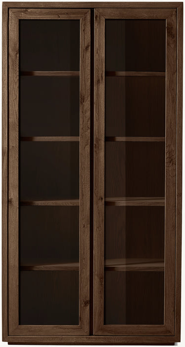 Reclaimed Oak Thin Frame Glass Cabinet