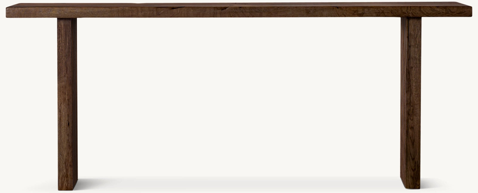 Reclaimed Oak Reeded Console Table