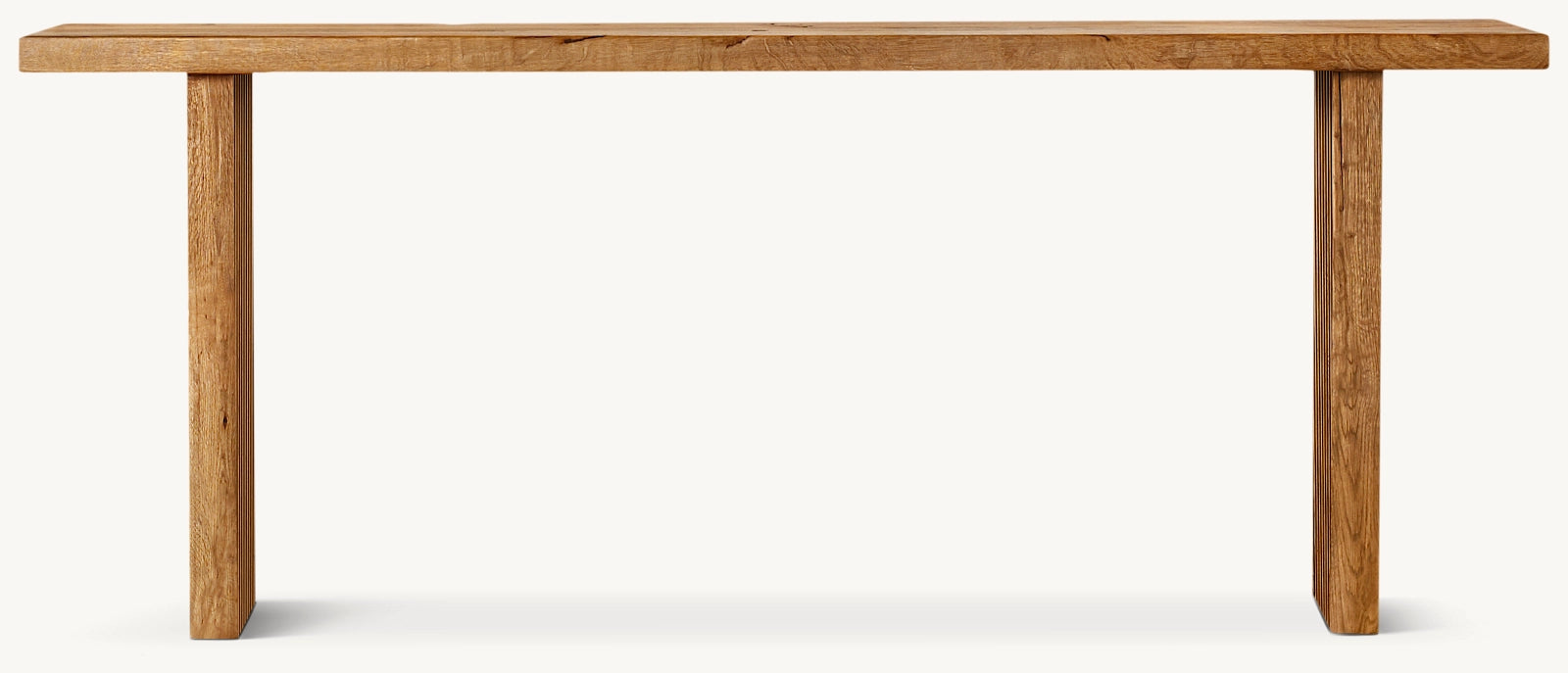 Reclaimed Oak Reeded Console Table