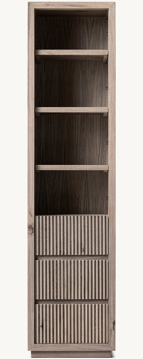 Reclaimed Oak Reeded Bath Cabinet