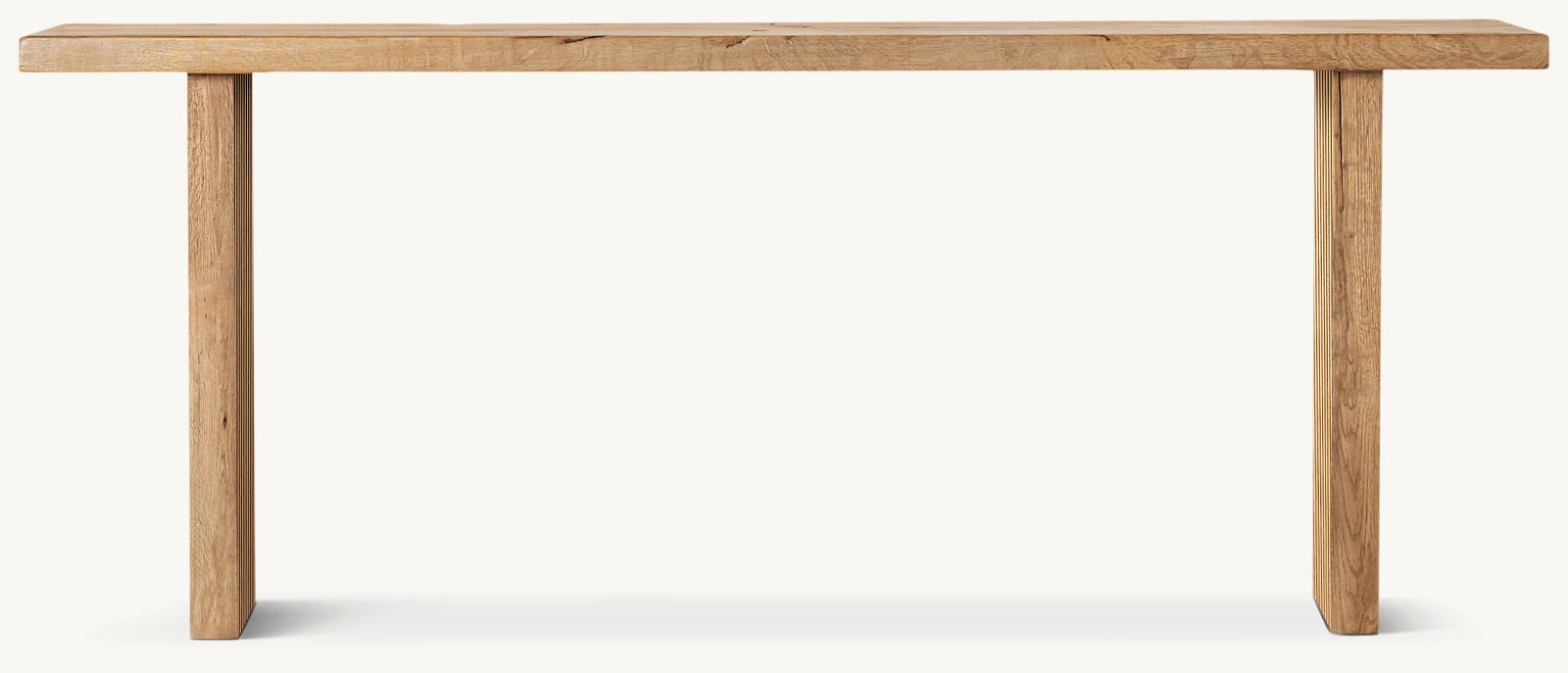 Reclaimed Oak Reeded Console Table