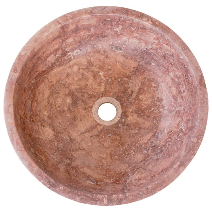 Red Travertine Natural Stone Round Above Vanity Bathroom Sink Honed/Matte NTRVS15