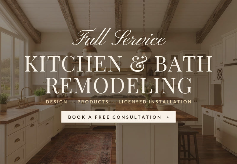 Full service kitchen and bath remodeling — design, products and licensed installation. Book a free consultation.