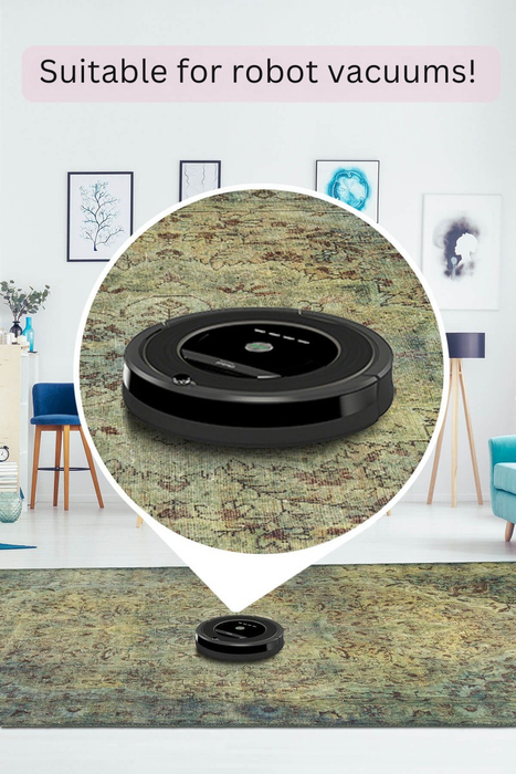 Blue and Green Vintage Rug