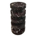 Rosso Levanto Marble Plinth Designer Side Table Polished (D)12" (H)24" angle view