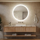 Round LED Bathroom Vanity Mirror With Dimmable Lights