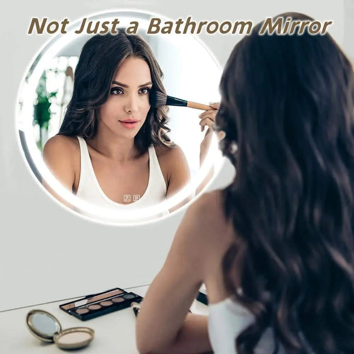 Round Led Mirror Bathroom Vanity Mirror With Dimmable Lights