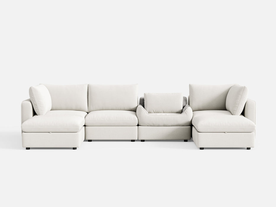 RUBIK V 4 Seats with 2 Ottomans & Pet Bed Module