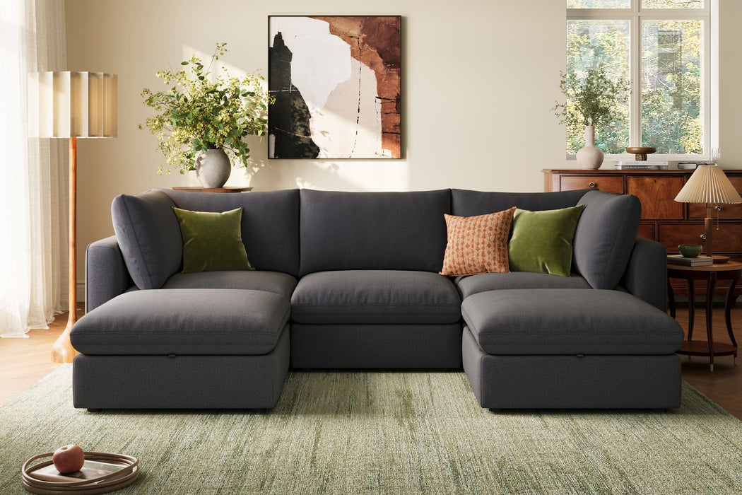 RUBIK V 3 Seats with 2 Ottomans