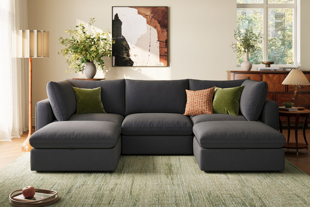 RUBIK V 3 Seats with 2 Ottomans