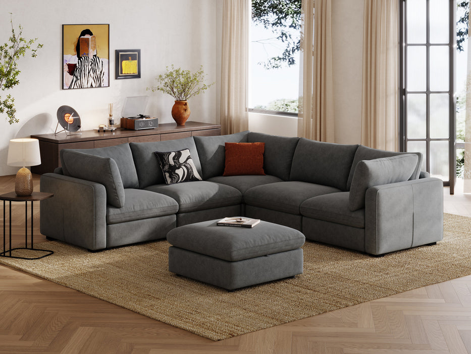RUBIK V 4 Seats with Corner & Ottoman