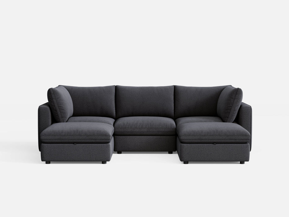 RUBIK V 3 Seats with 2 Ottomans