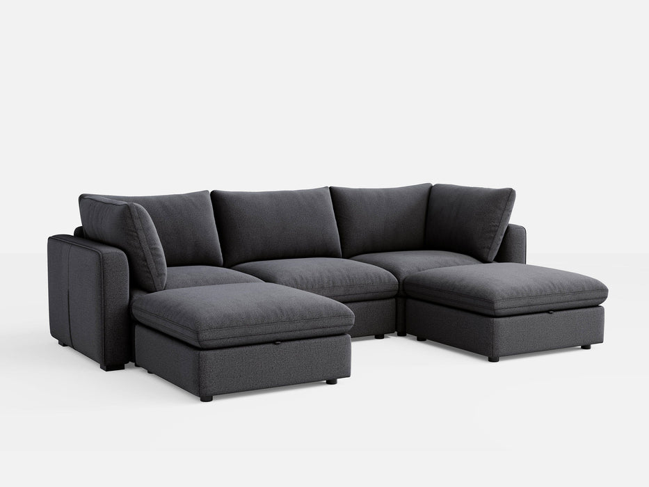 RUBIK V 3 Seats with 2 Ottomans