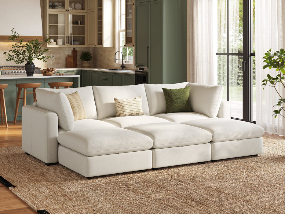 RUBIK V 3 Seats with 3 Ottomans