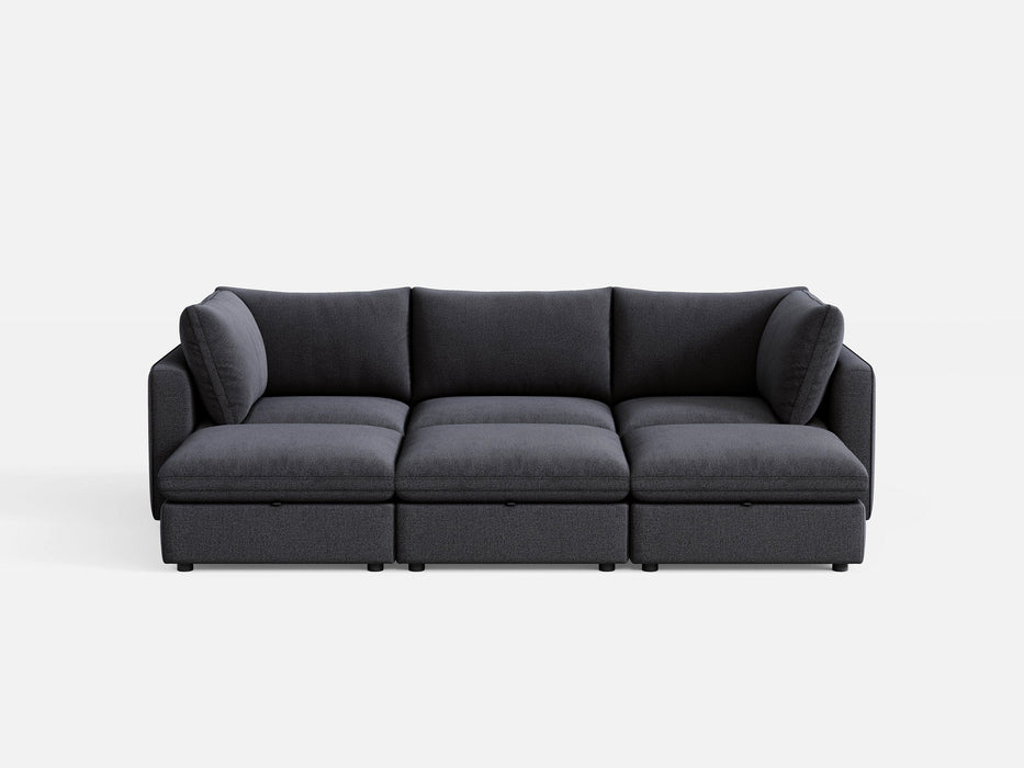 RUBIK V 3 Seats with 3 Ottomans