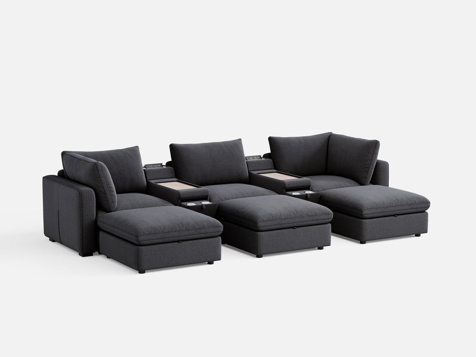 RUBIK V 3 Seats with 3 Ottomans & 2 Consoles