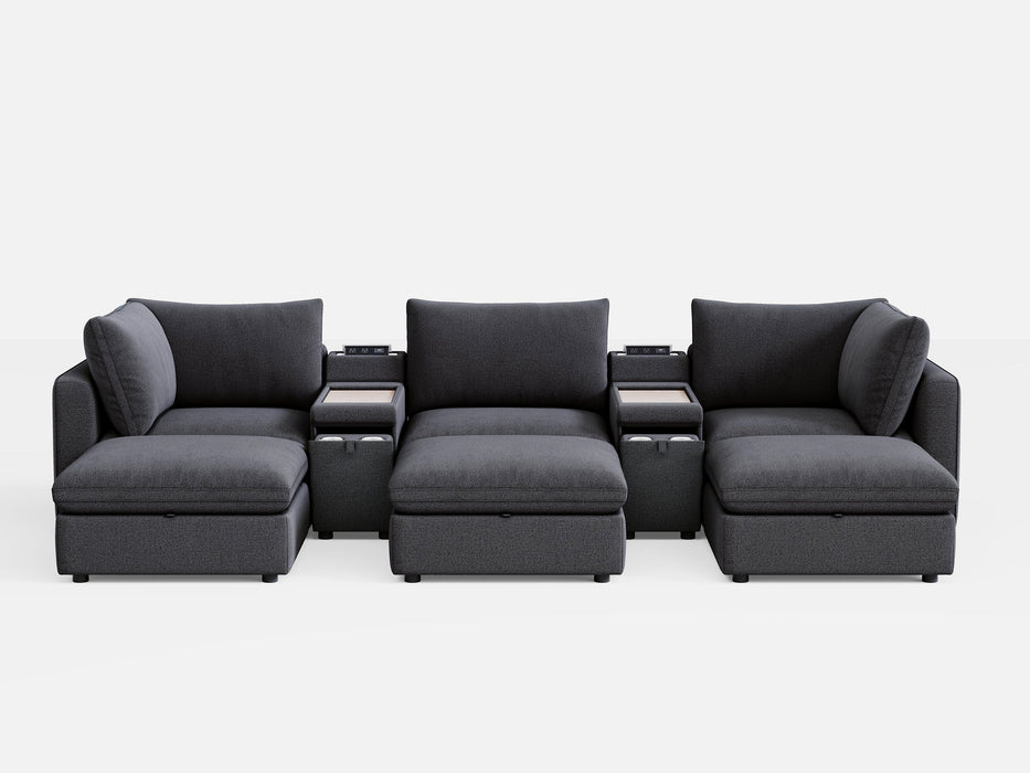 RUBIK V 3 Seats with 3 Ottomans & 2 Consoles