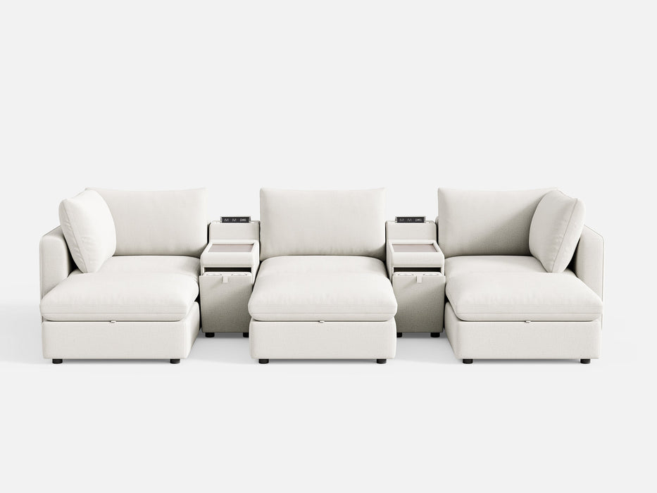 RUBIK V 3 Seats with 3 Ottomans & 2 Consoles