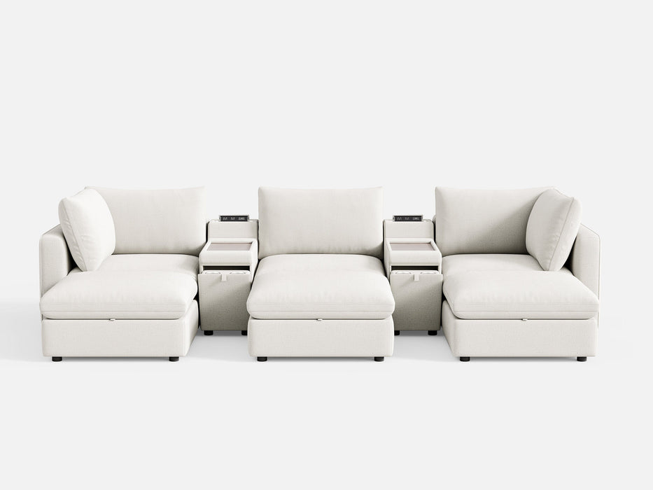 RUBIK V 3 Seats with 3 Ottomans & 2 Consoles