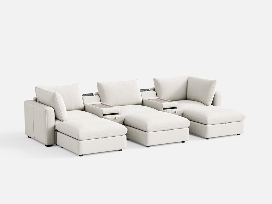 RUBIK V 3 Seats with 3 Ottomans & 2 Consoles