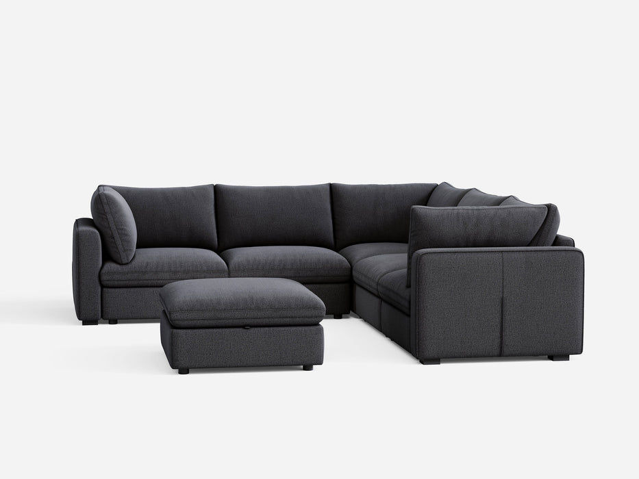 RUBIK V 4 Seats with Corner & Ottoman
