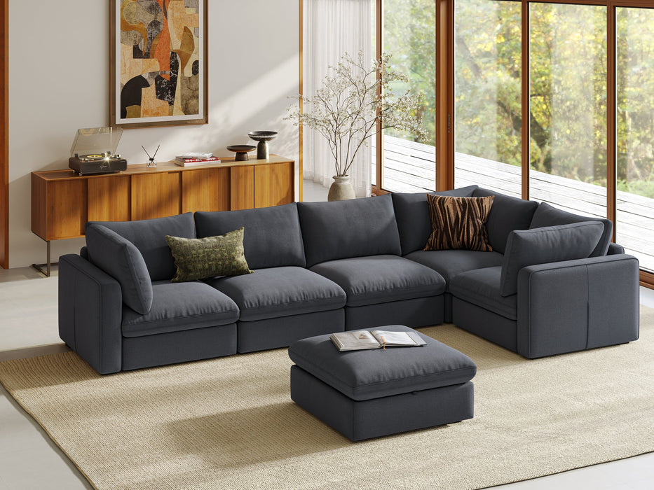 RUBIK V 4 Seats with Corner & Ottoman