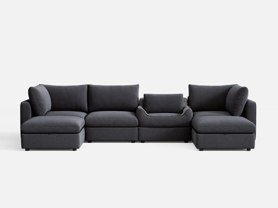 RUBIK V 4 Seats with 2 Ottomans & Pet Bed Module