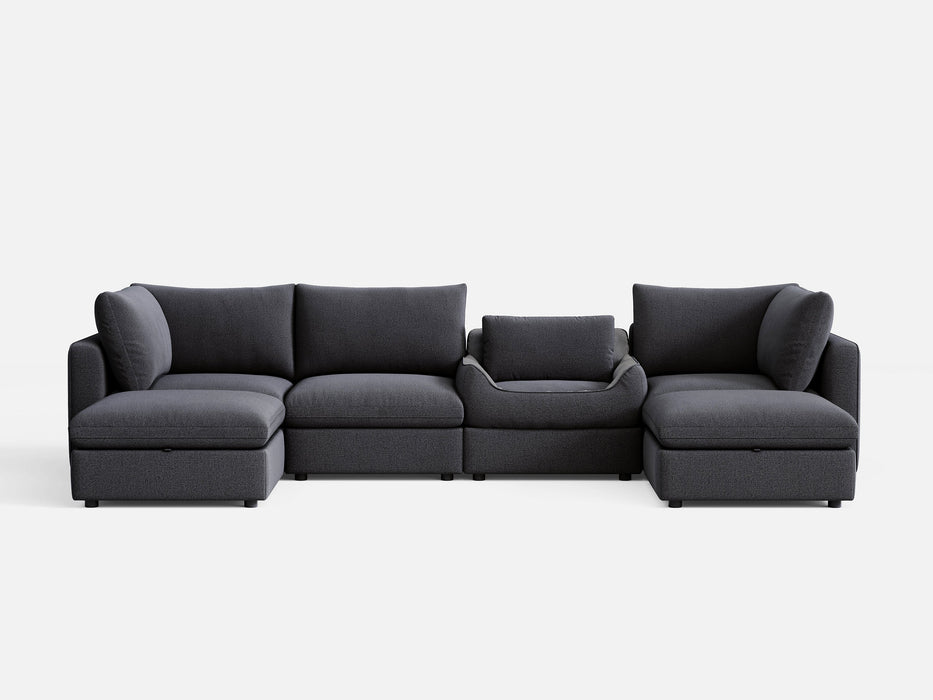 RUBIK V 4 Seats with 2 Ottomans & Pet Bed Module