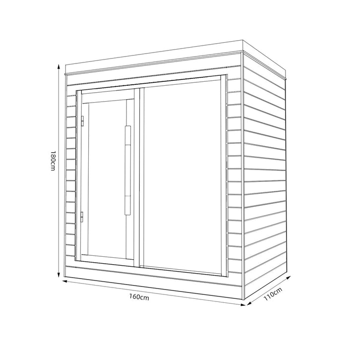 SAUNA EVOLUTION®  Indoor Full Spectrum Luxury Single-Layer Bench Cabin Sauna Luna - 2