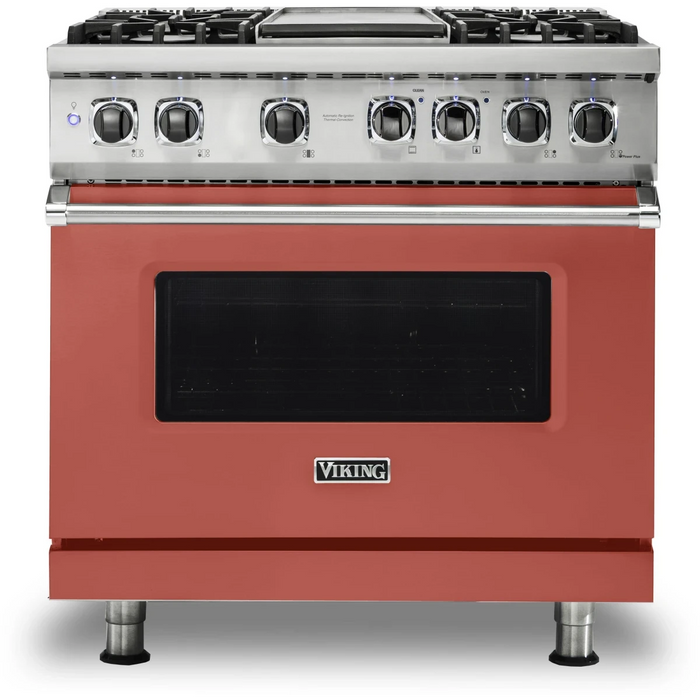 Viking® Professional 5 Series 36" Pro Style Dual Fuel  Range VDR5364GSSLP